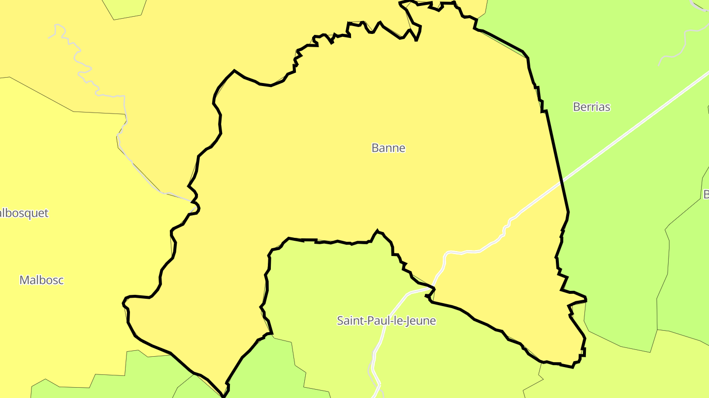 Carte des prix de l'immobilier Banne