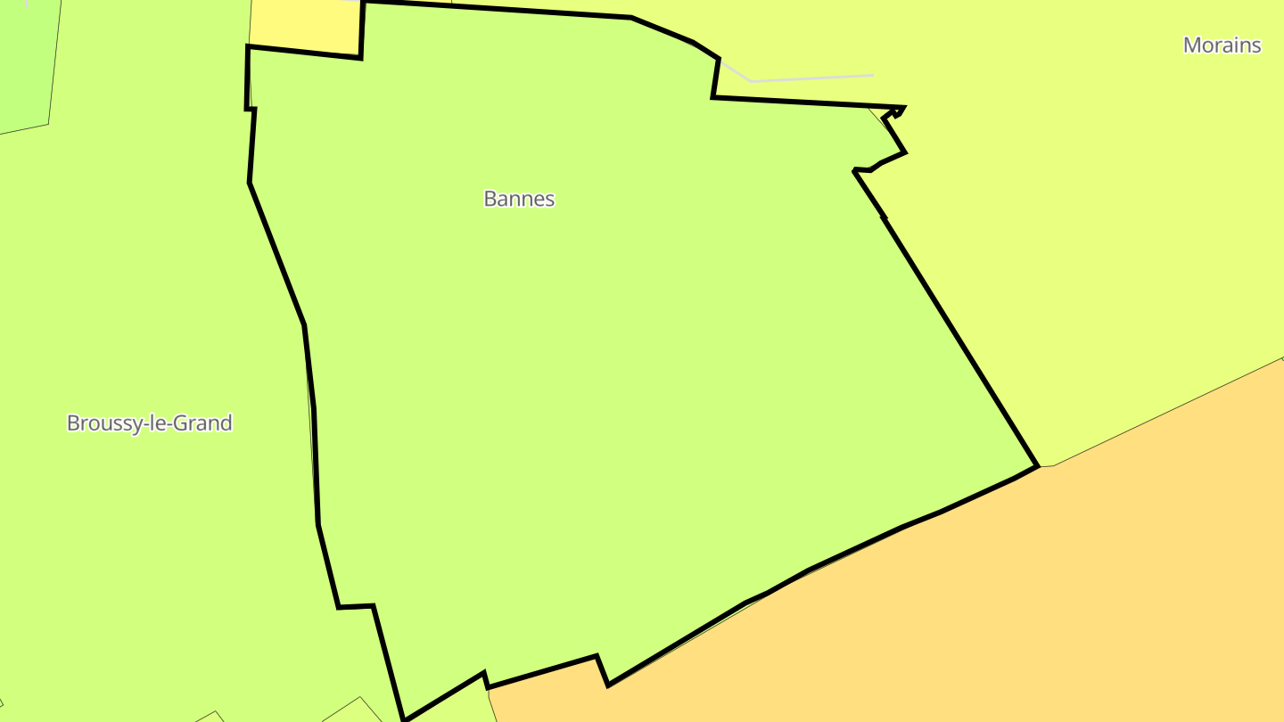 Carte des prix de l'immobilier Bannes