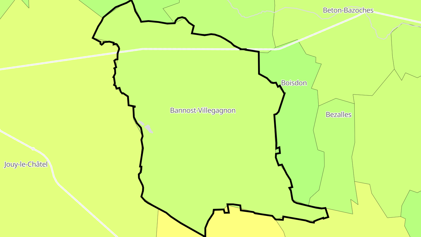 Carte des prix de l'immobilier Bannost-Villegagnon