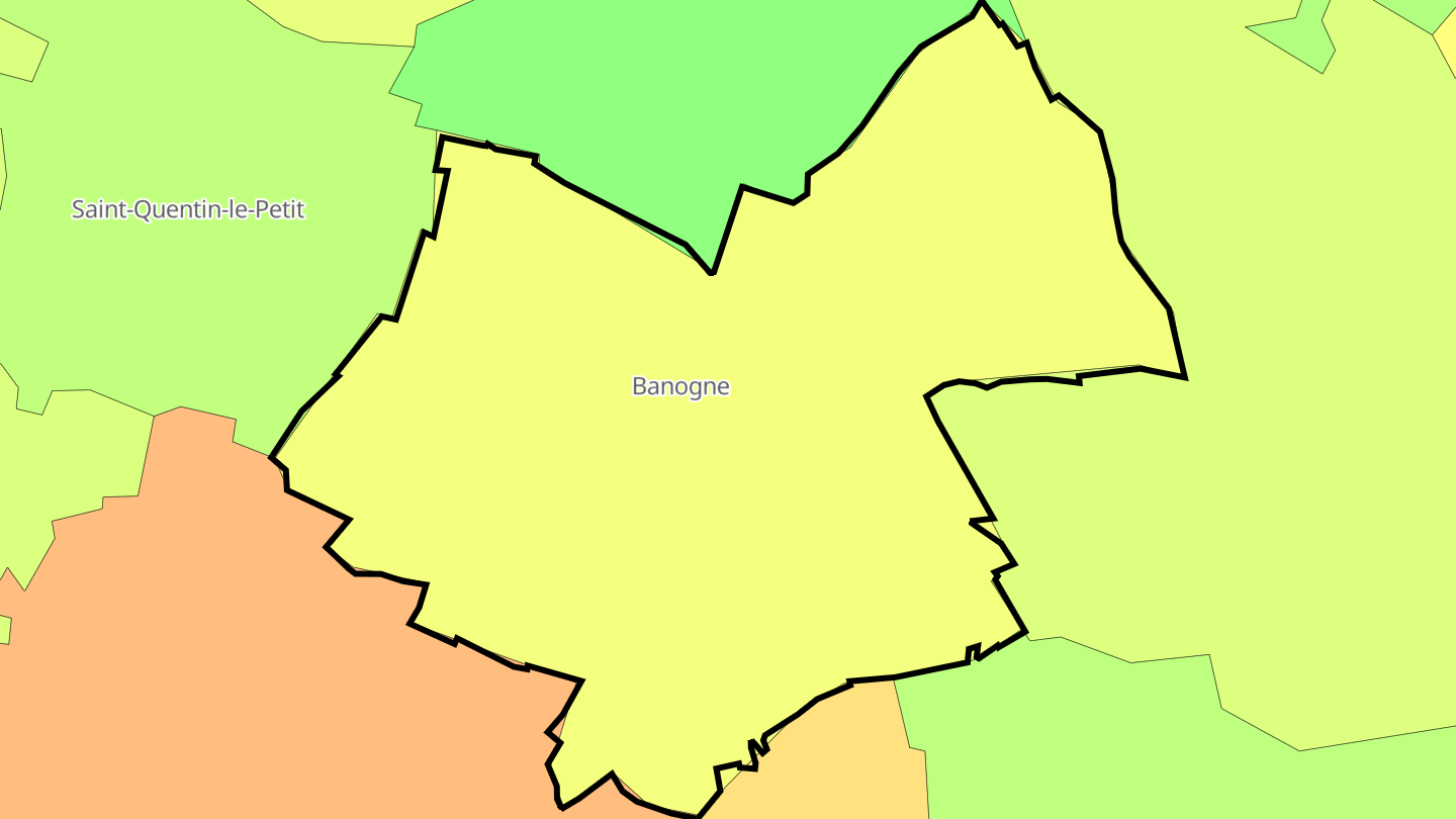 Carte des prix de l'immobilier Banogne-Recouvrance