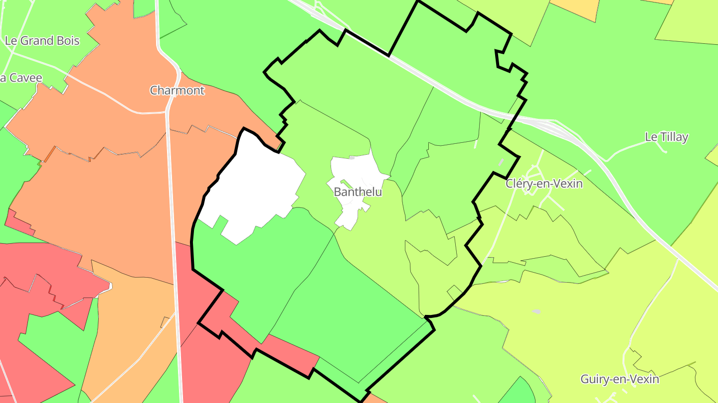 Carte des prix de l'immobilier Banthelu