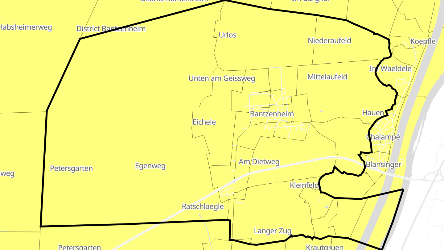 Carte des prix de l'immobilier Bantzenheim