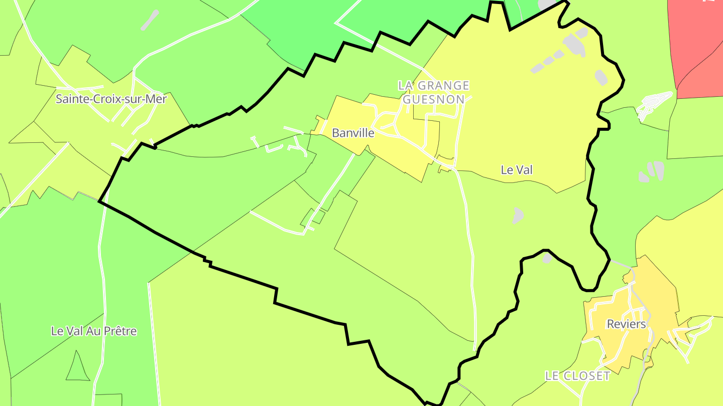 Carte des prix de l'immobilier Banville