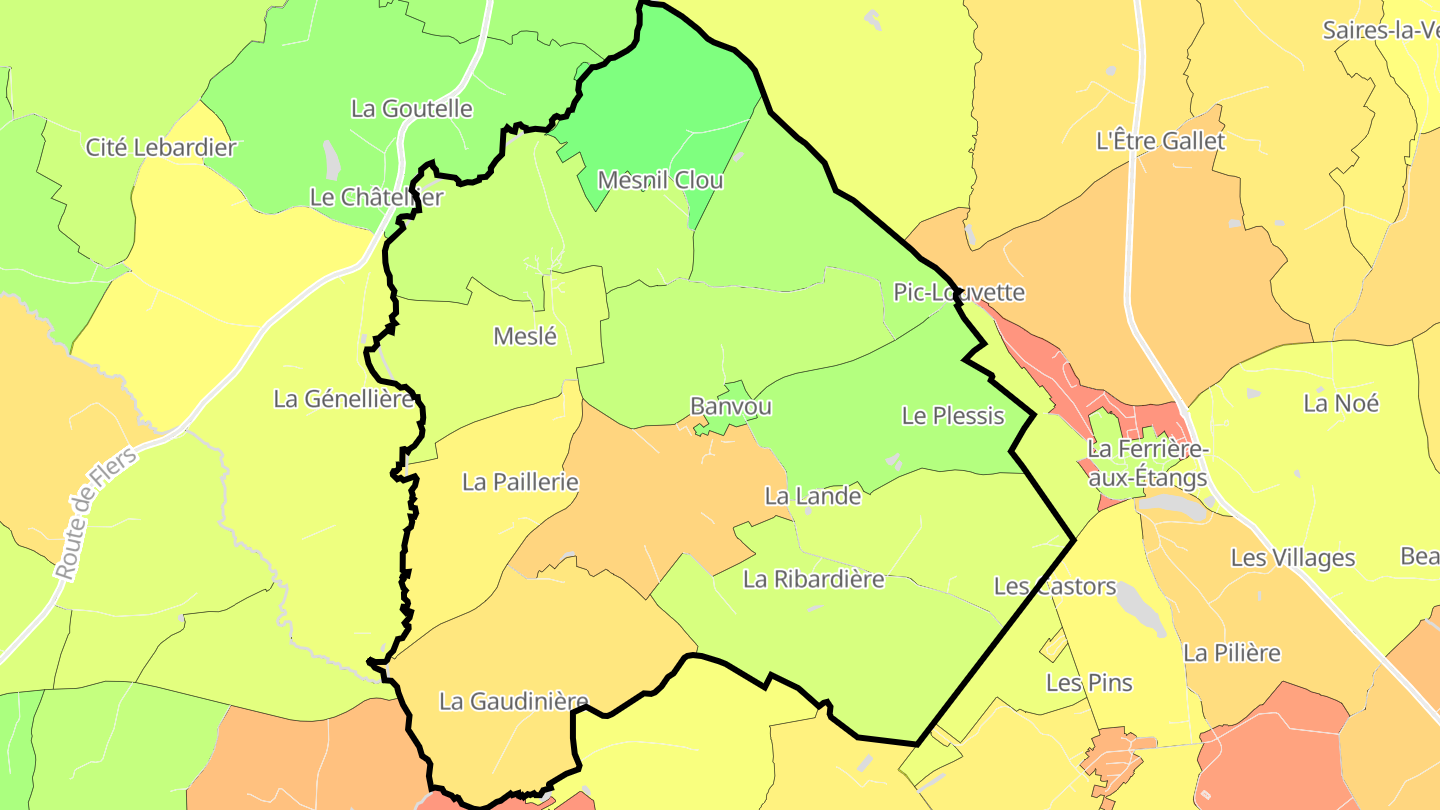 Carte des prix de l'immobilier Banvou