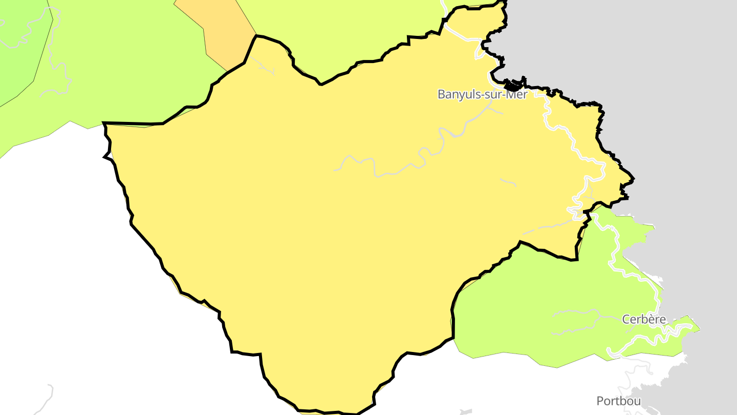 Carte des prix de l'immobilier Banyuls-sur-Mer