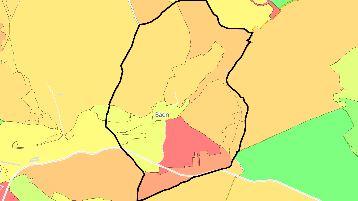 Carte des prix de l'immobilier Baon
