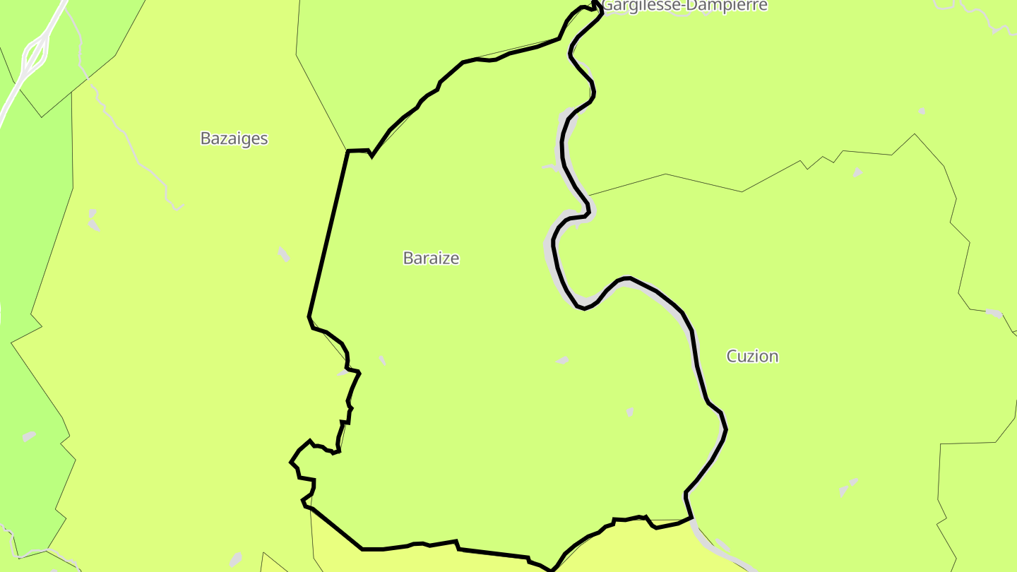 Carte des prix de l'immobilier Baraize