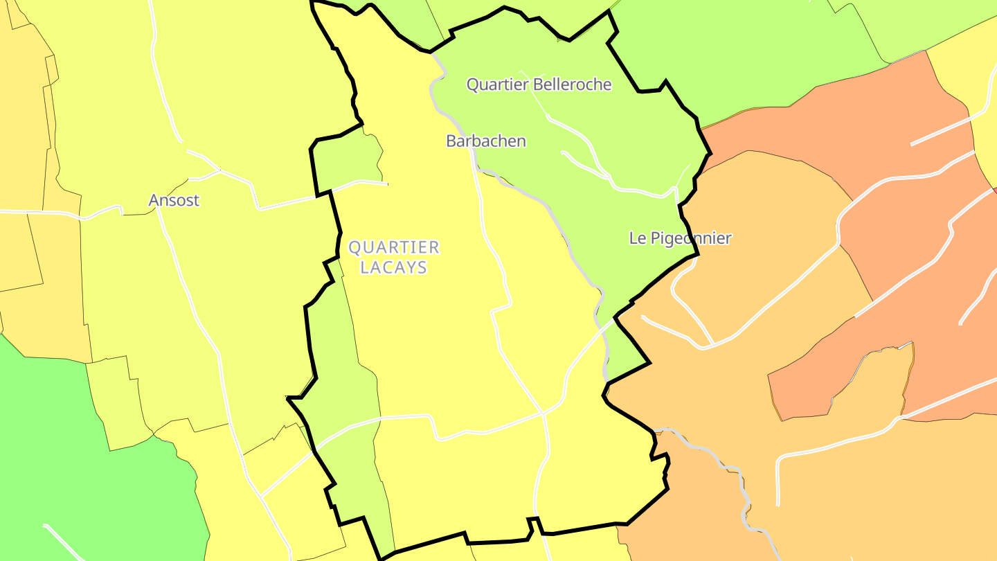 Carte des prix de l'immobilier Barbachen