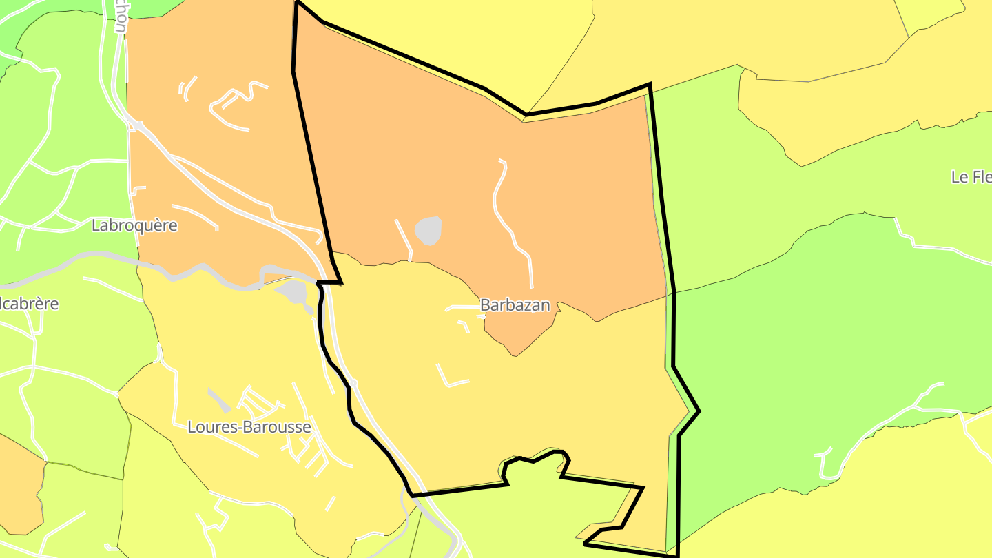 Carte des prix de l'immobilier Barbazan
