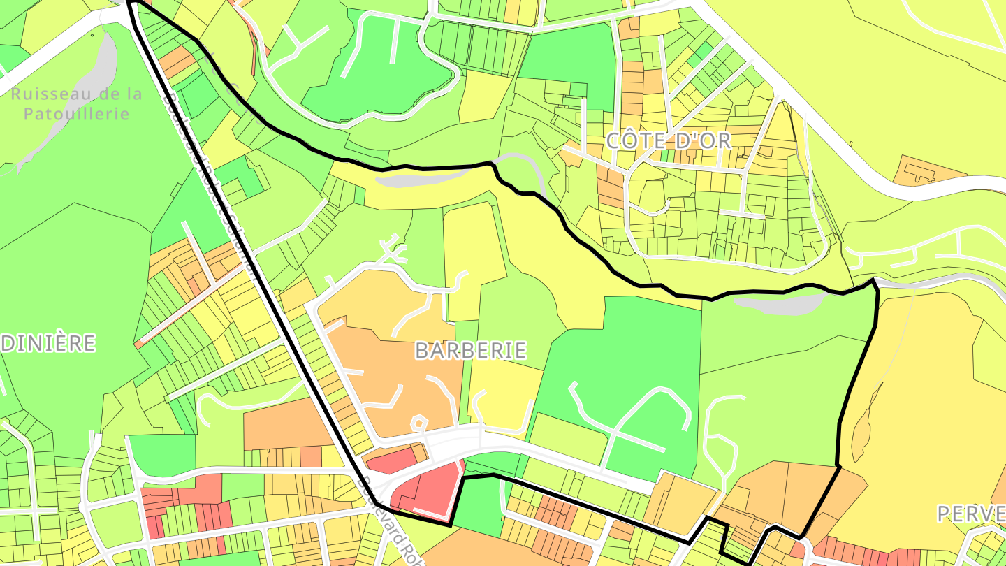 Carte des prix de l'immobilier Barberie