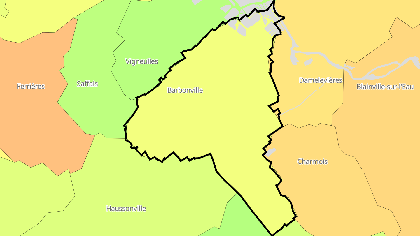Carte des prix de l'immobilier Barbonville
