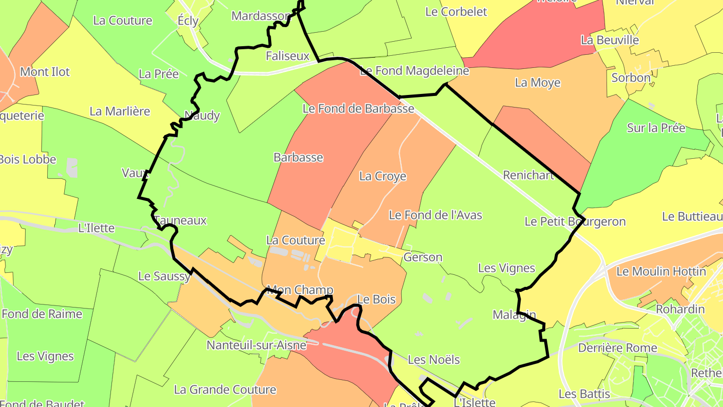 Carte des prix de l'immobilier Barby