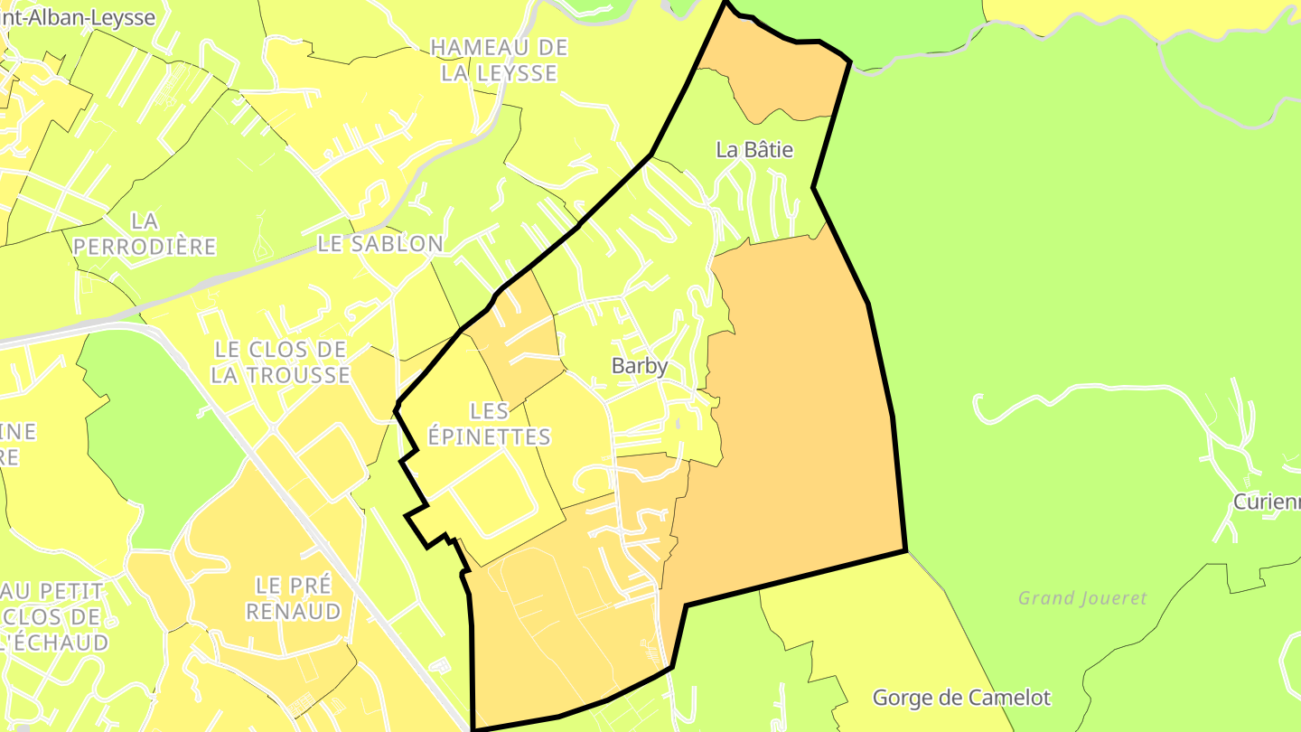 Carte des prix de l'immobilier Barby