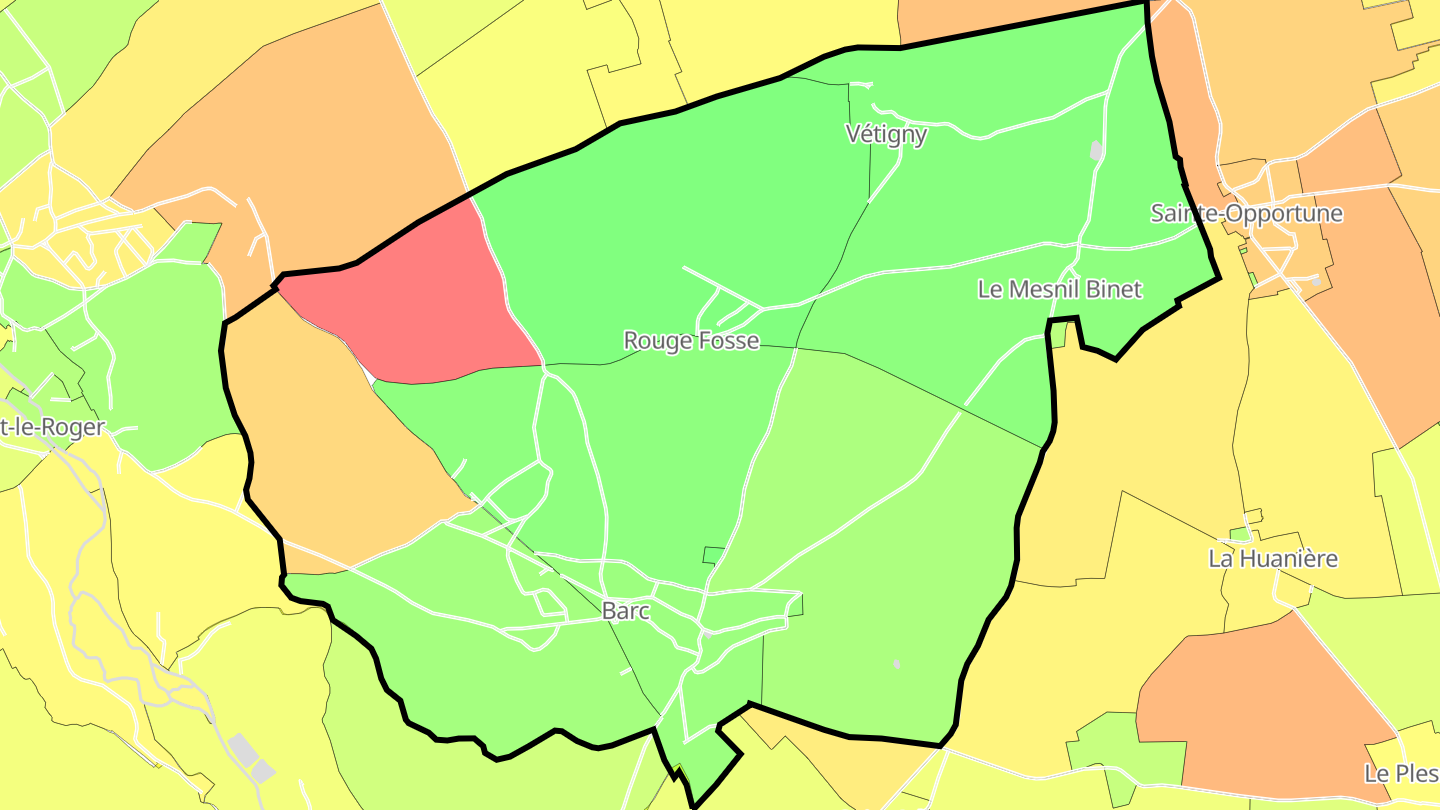 Carte des prix de l'immobilier Barc