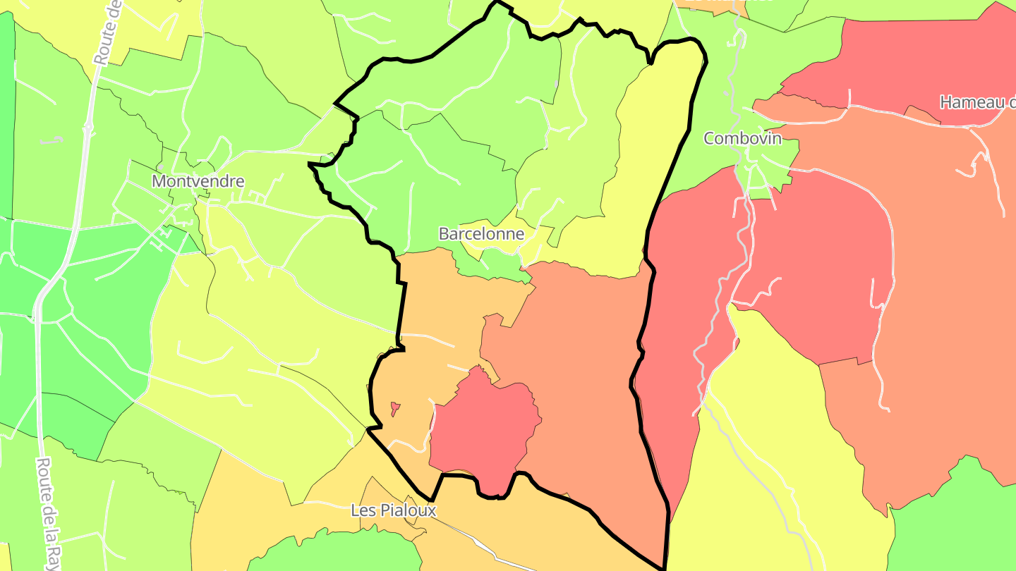 Carte des prix de l'immobilier Barcelonne