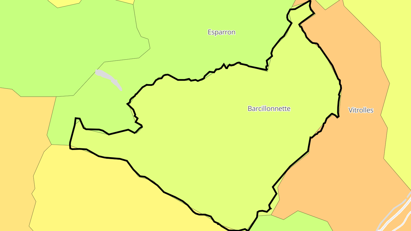 Carte des prix de l'immobilier Barcillonnette