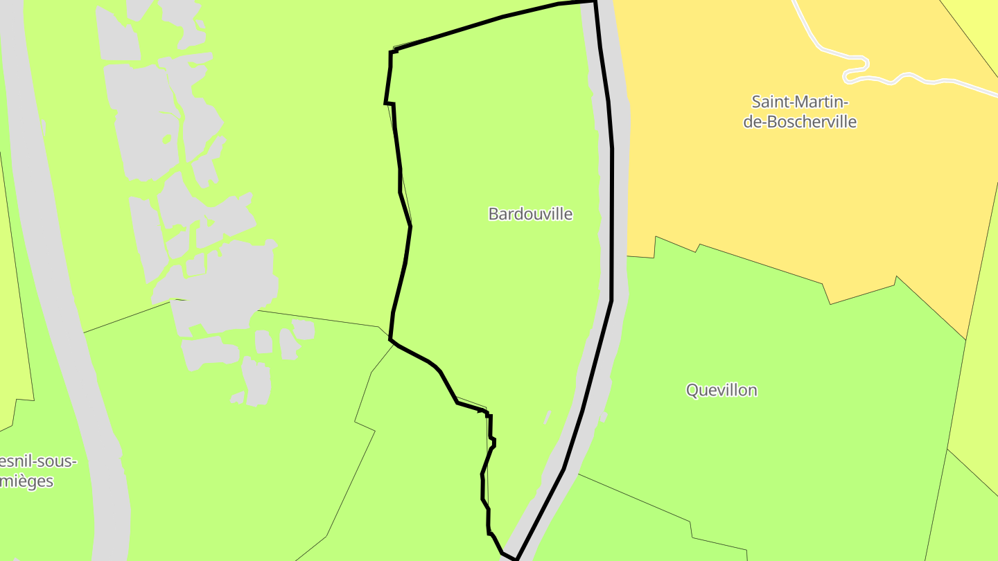 Carte des prix de l'immobilier Bardouville