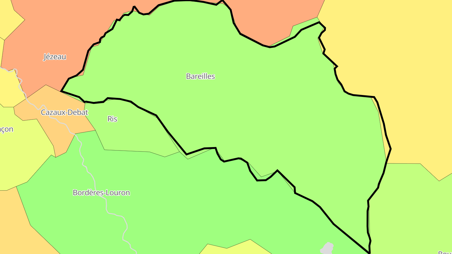 Carte des prix de l'immobilier Bareilles