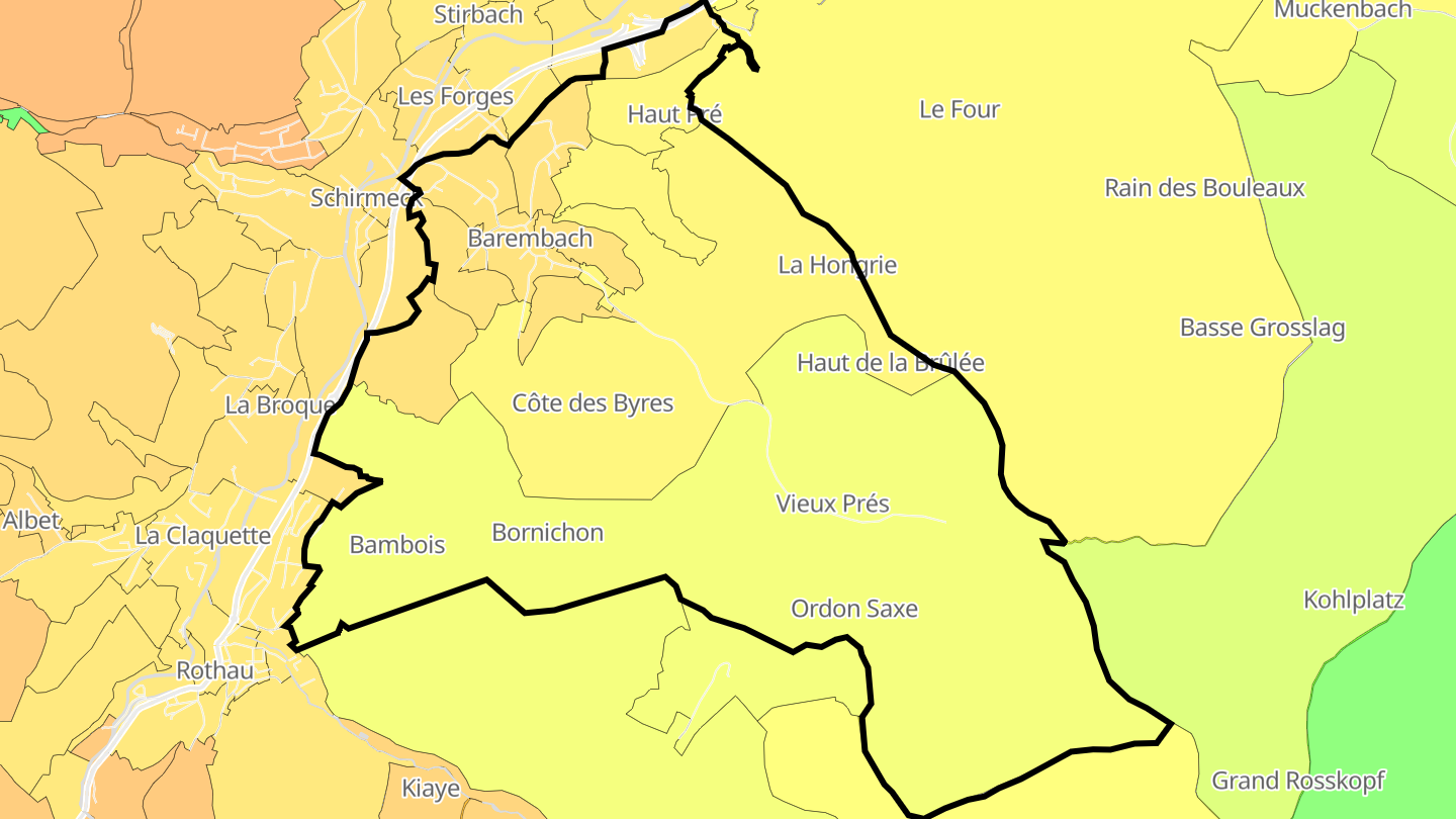 Carte des prix de l'immobilier Barembach