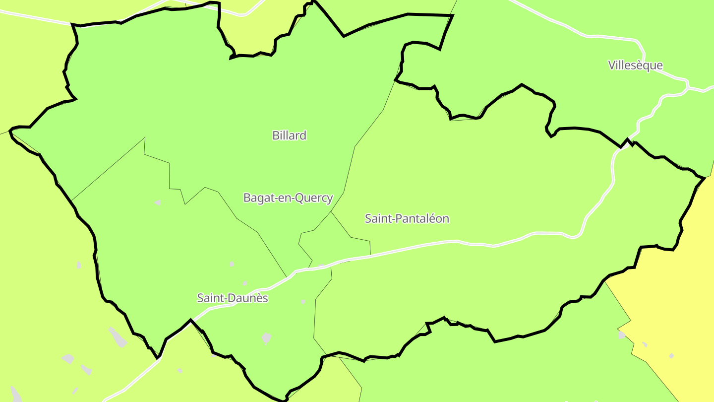Carte des prix de l'immobilier Barguelonne-en-Quercy