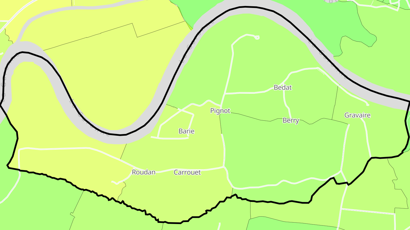 Carte des prix de l'immobilier Barie