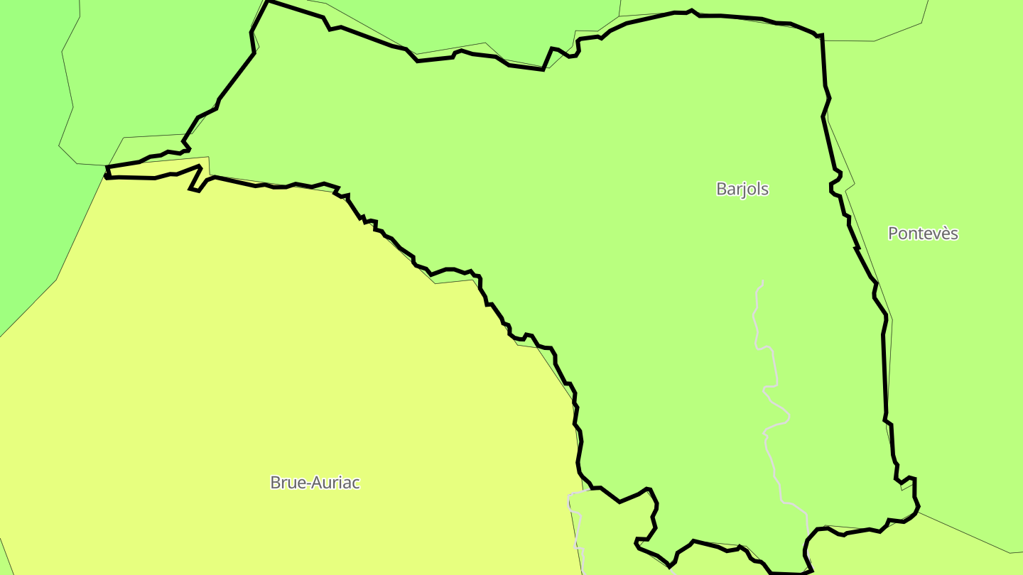 Carte des prix de l'immobilier Barjols