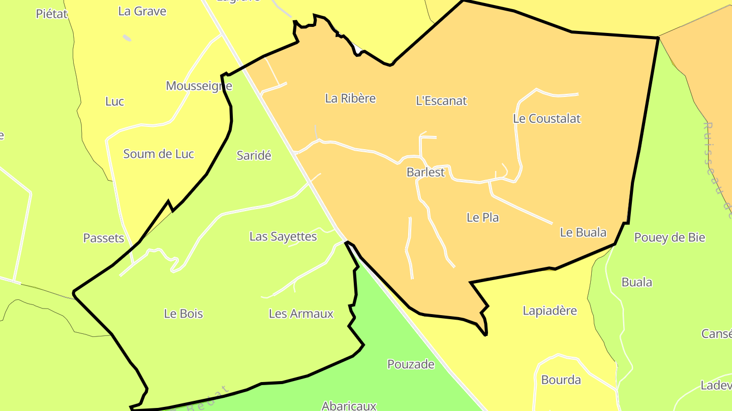 Carte des prix de l'immobilier Barlest