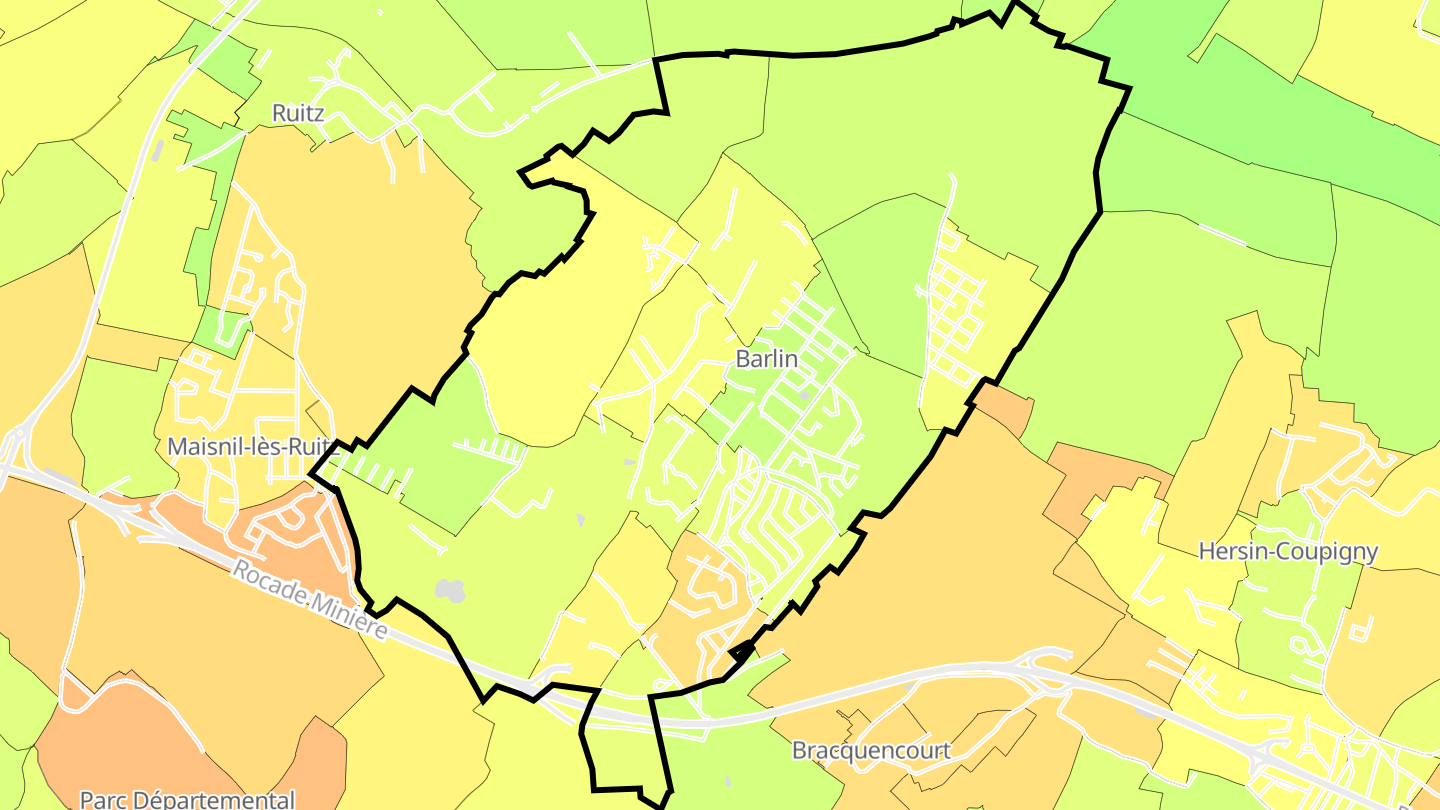 Carte des prix de l'immobilier Barlin