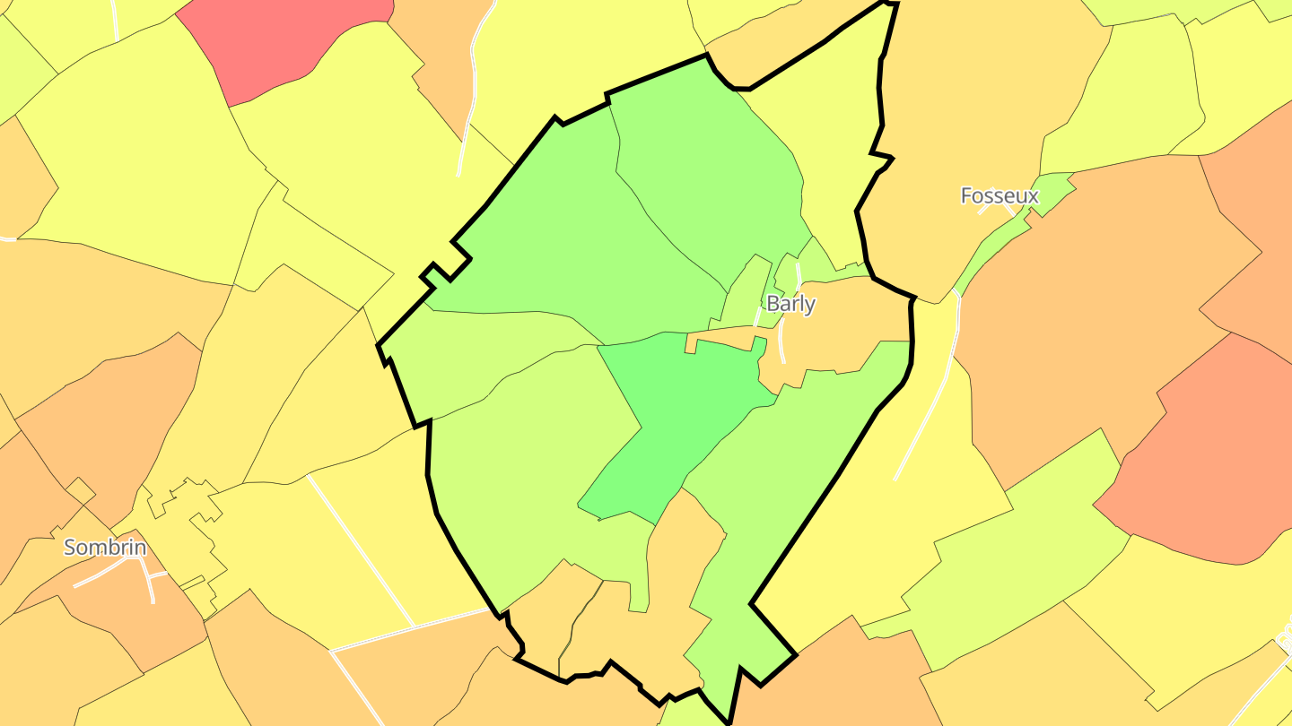 Carte des prix de l'immobilier Barly