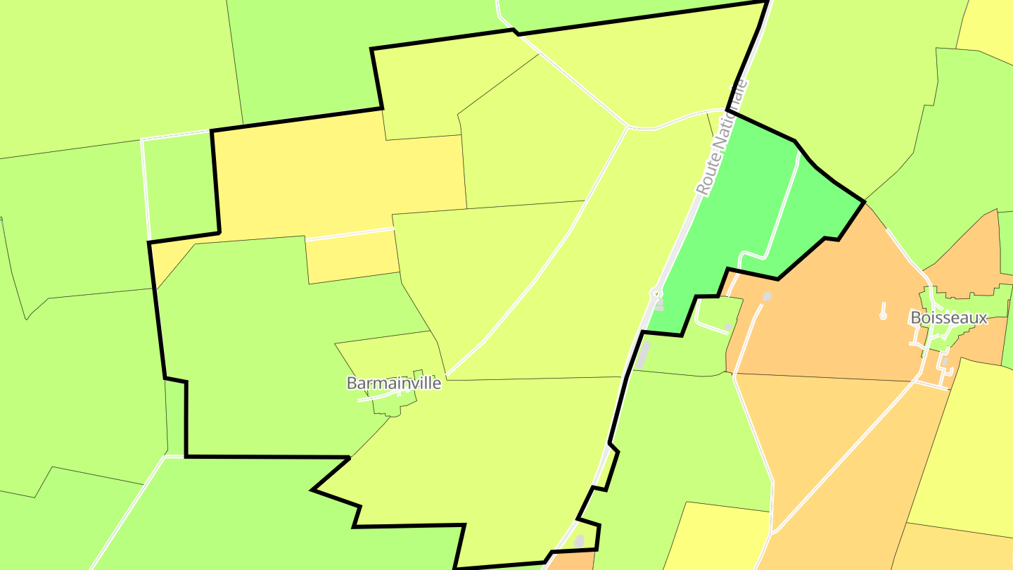 Carte des prix de l'immobilier Barmainville