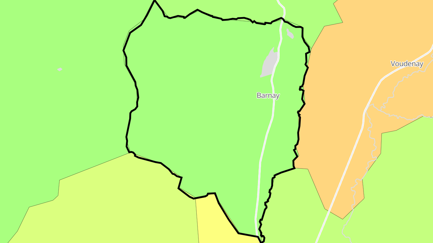 Carte des prix de l'immobilier Barnay