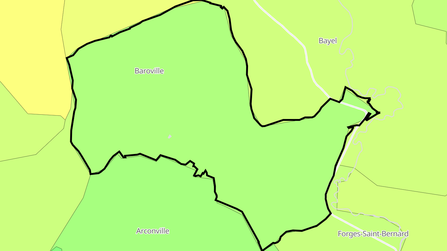 Carte des prix de l'immobilier Baroville