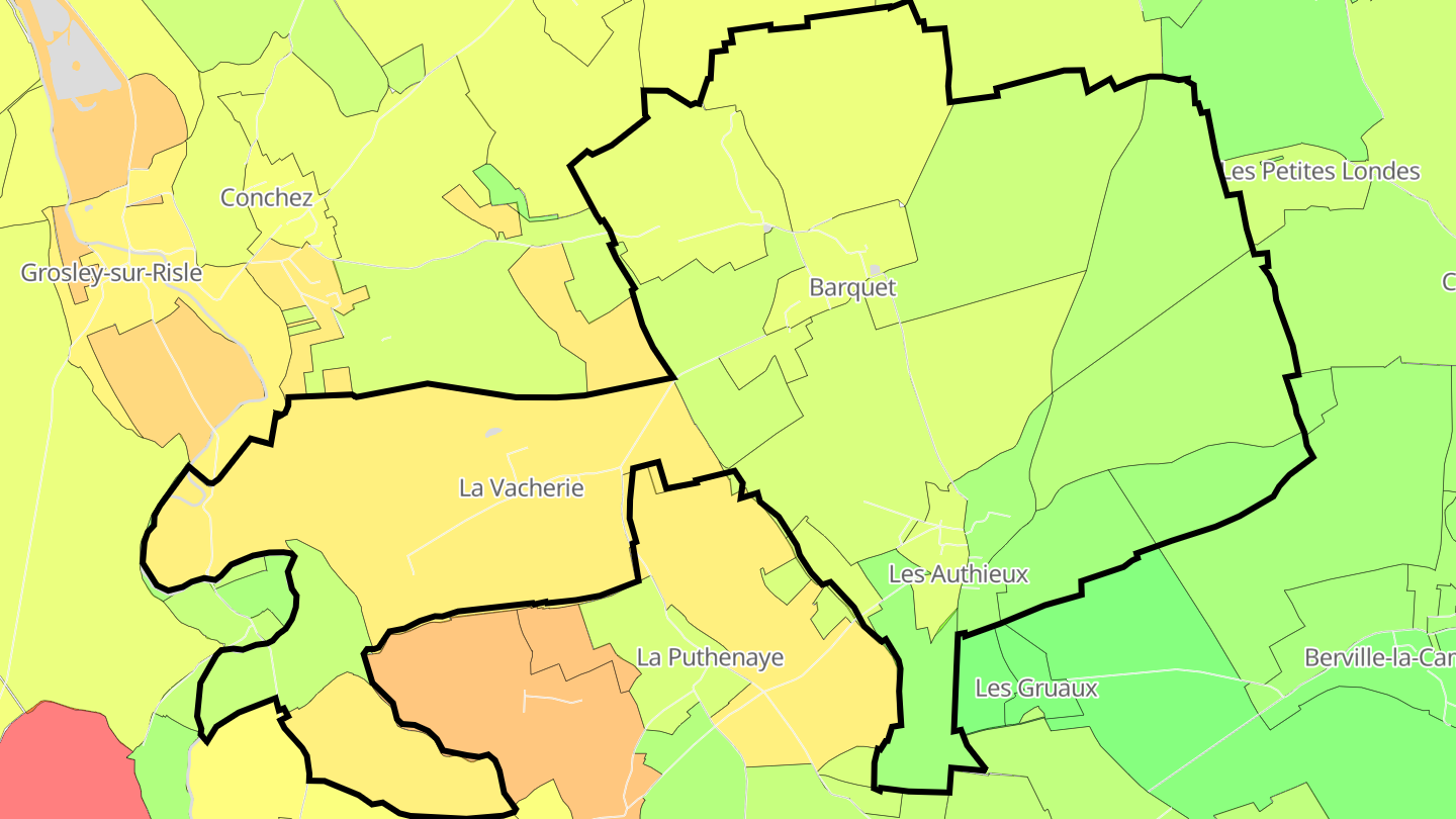 Carte des prix de l'immobilier Barquet