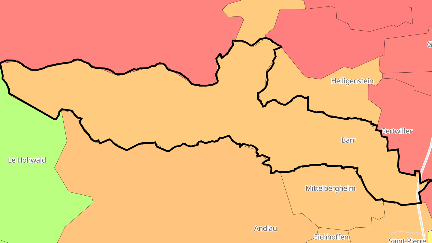 Carte des prix de l'immobilier Barr