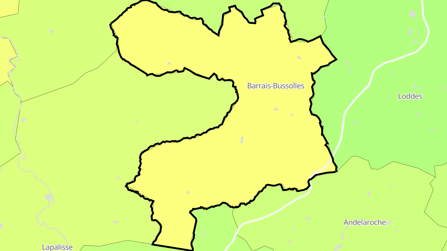 Carte des prix de l'immobilier Barrais-Bussolles