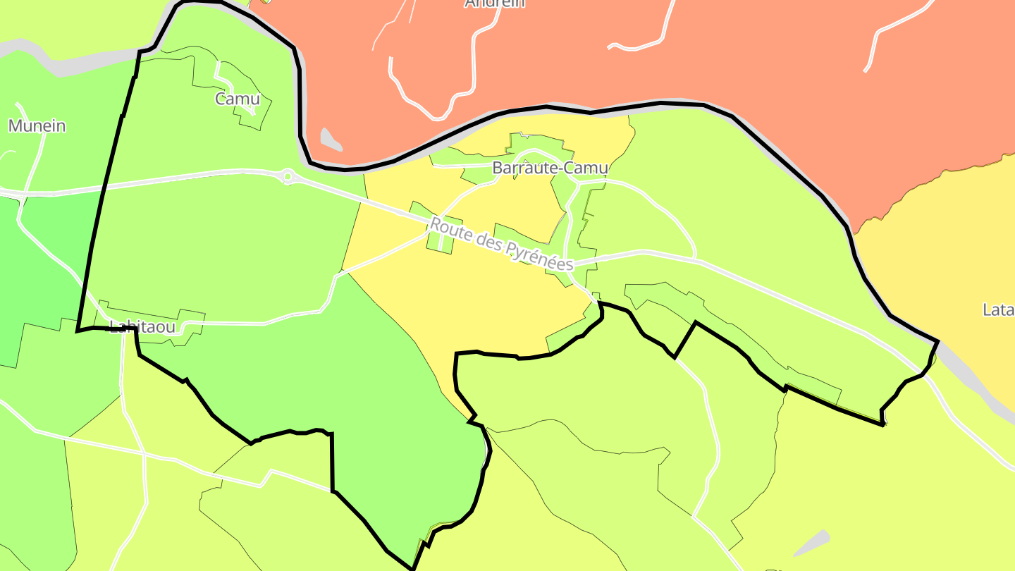 Carte des prix de l'immobilier Barraute-Camu