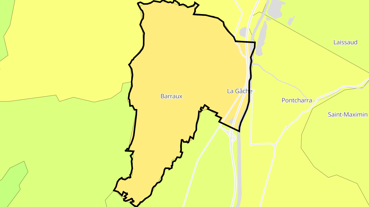 Carte des prix de l'immobilier Barraux