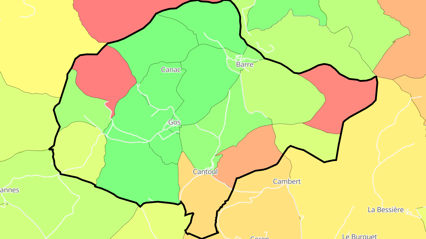 Carte des prix de l'immobilier Barre