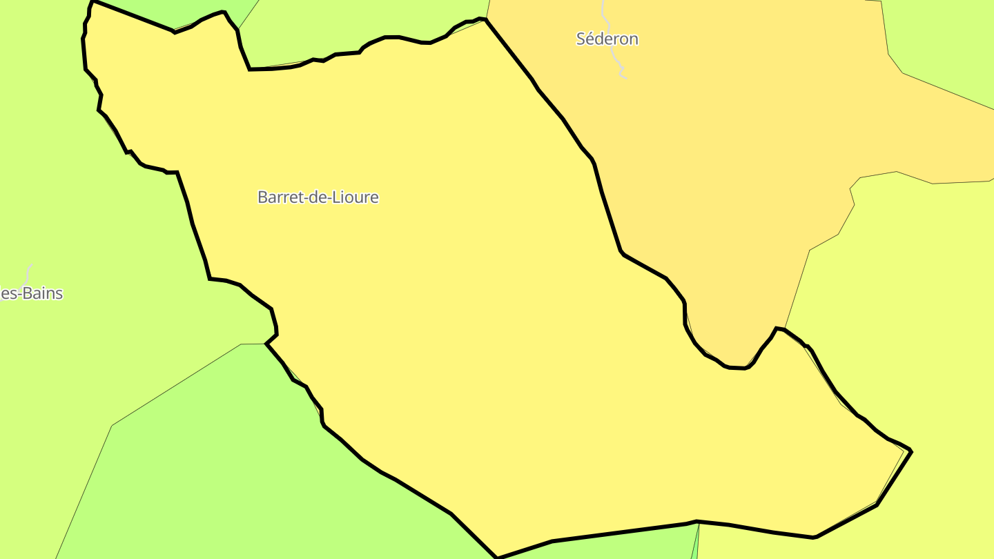 Carte des prix de l'immobilier Barret-de-Lioure
