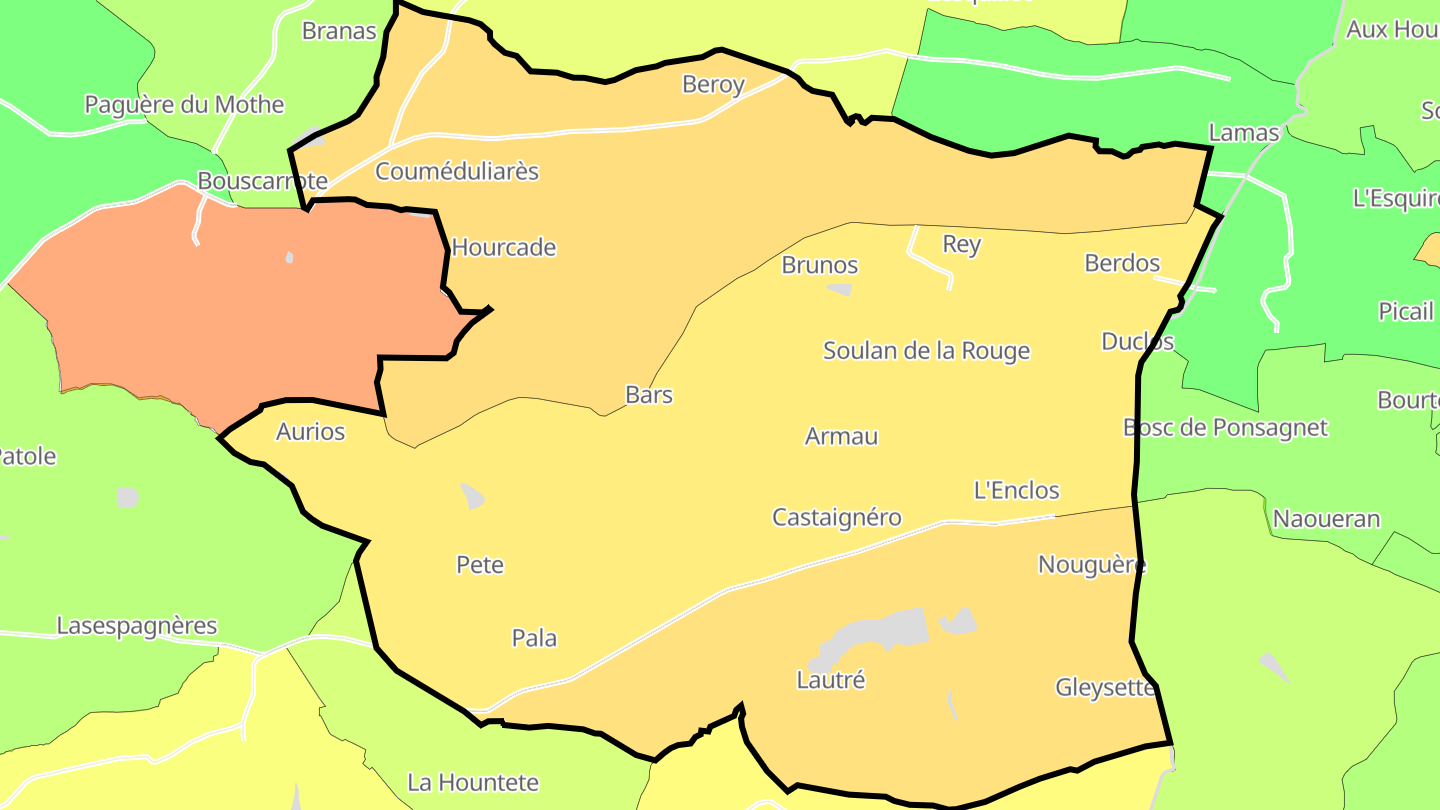 Carte des prix de l'immobilier Bars