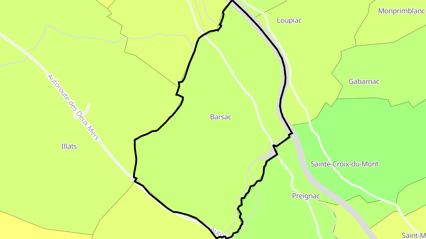 Carte des prix de l'immobilier Barsac