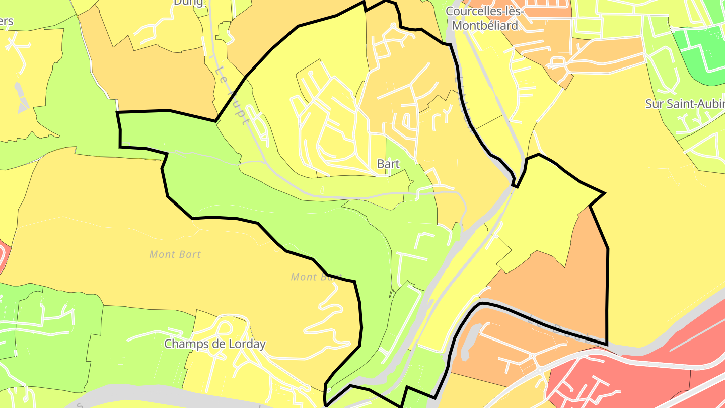 Carte des prix de l'immobilier Bart