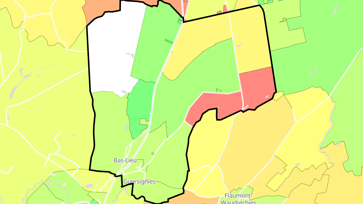Carte des prix de l'immobilier Bas-Lieu