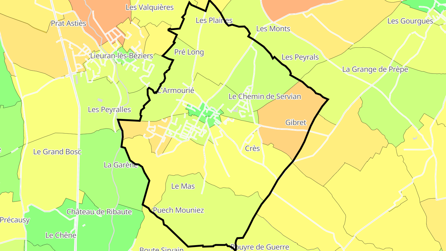 Carte des prix de l'immobilier Bassan