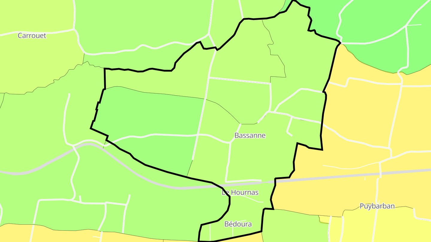 Carte des prix de l'immobilier Bassanne