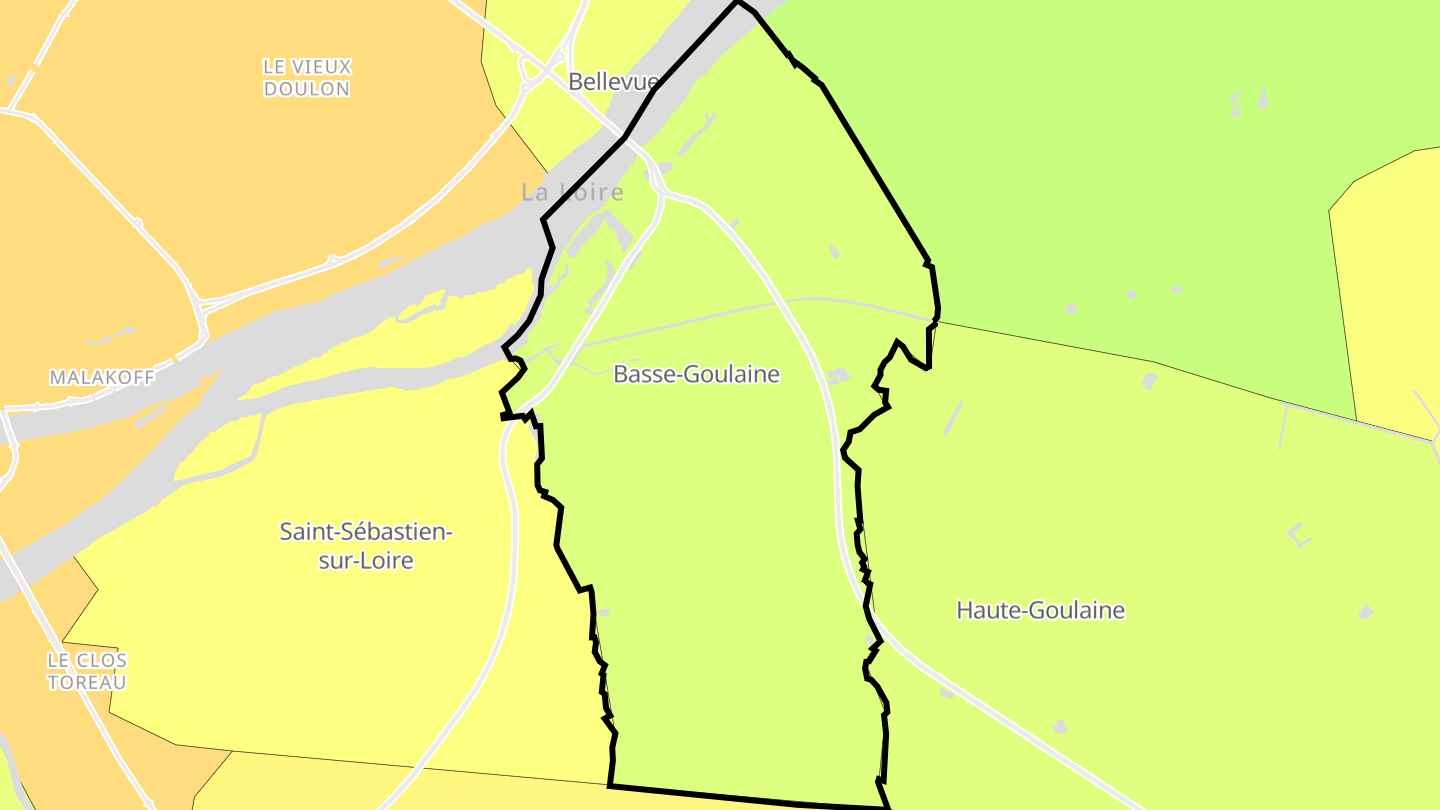 Carte des prix de l'immobilier Basse-Goulaine