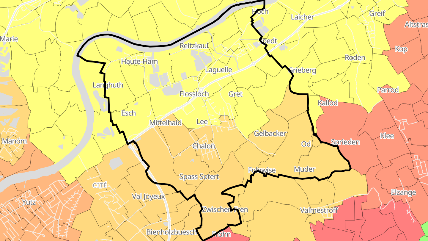 Carte des prix de l'immobilier Basse-Ham