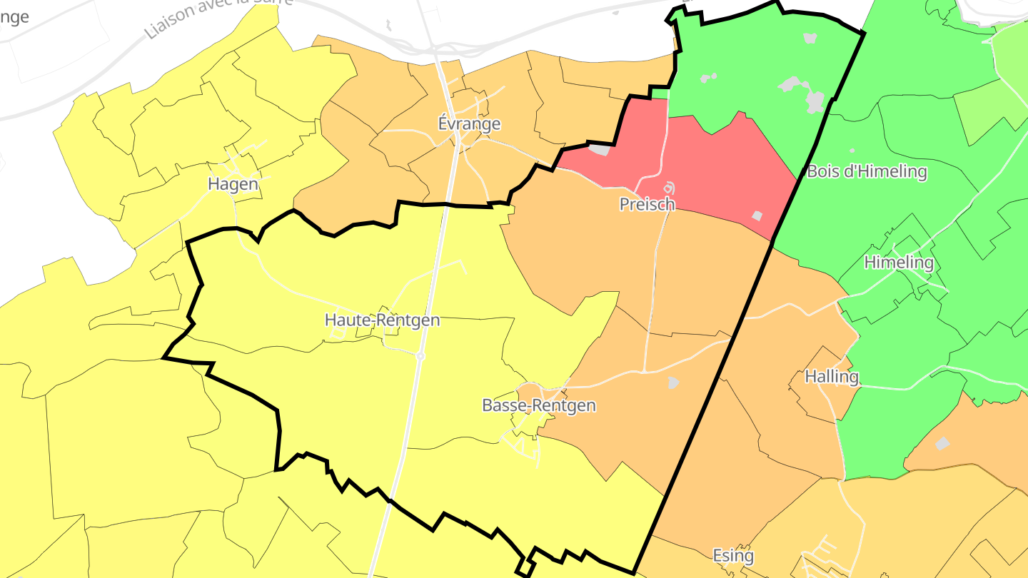 Carte des prix de l'immobilier Basse-Rentgen