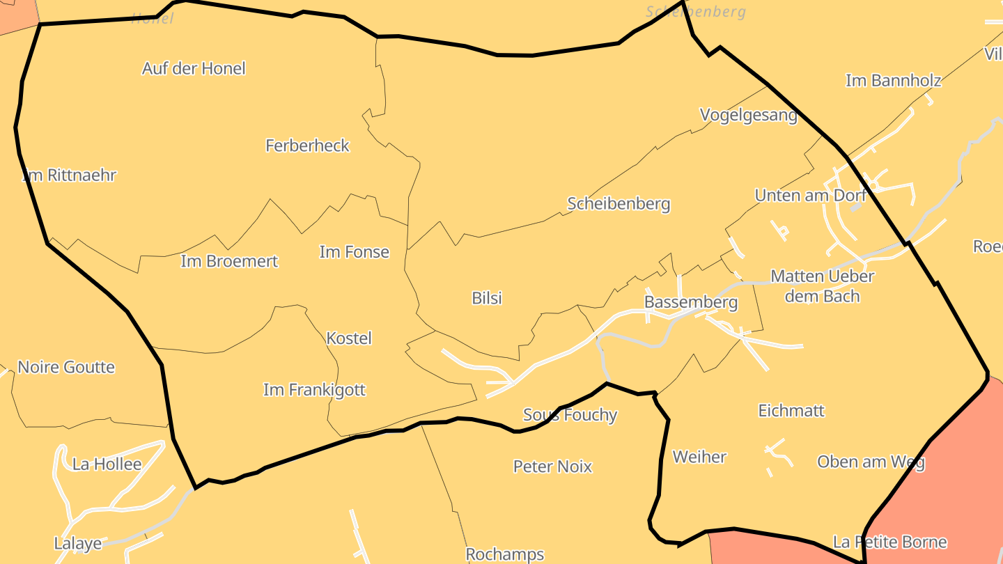 Carte des prix de l'immobilier Bassemberg