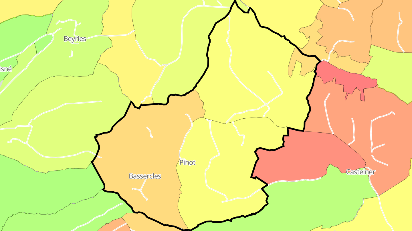 Carte des prix de l'immobilier Bassercles